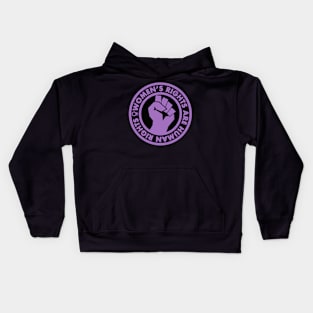 Women's Rights are Human Rights (lavender inverse) Kids Hoodie